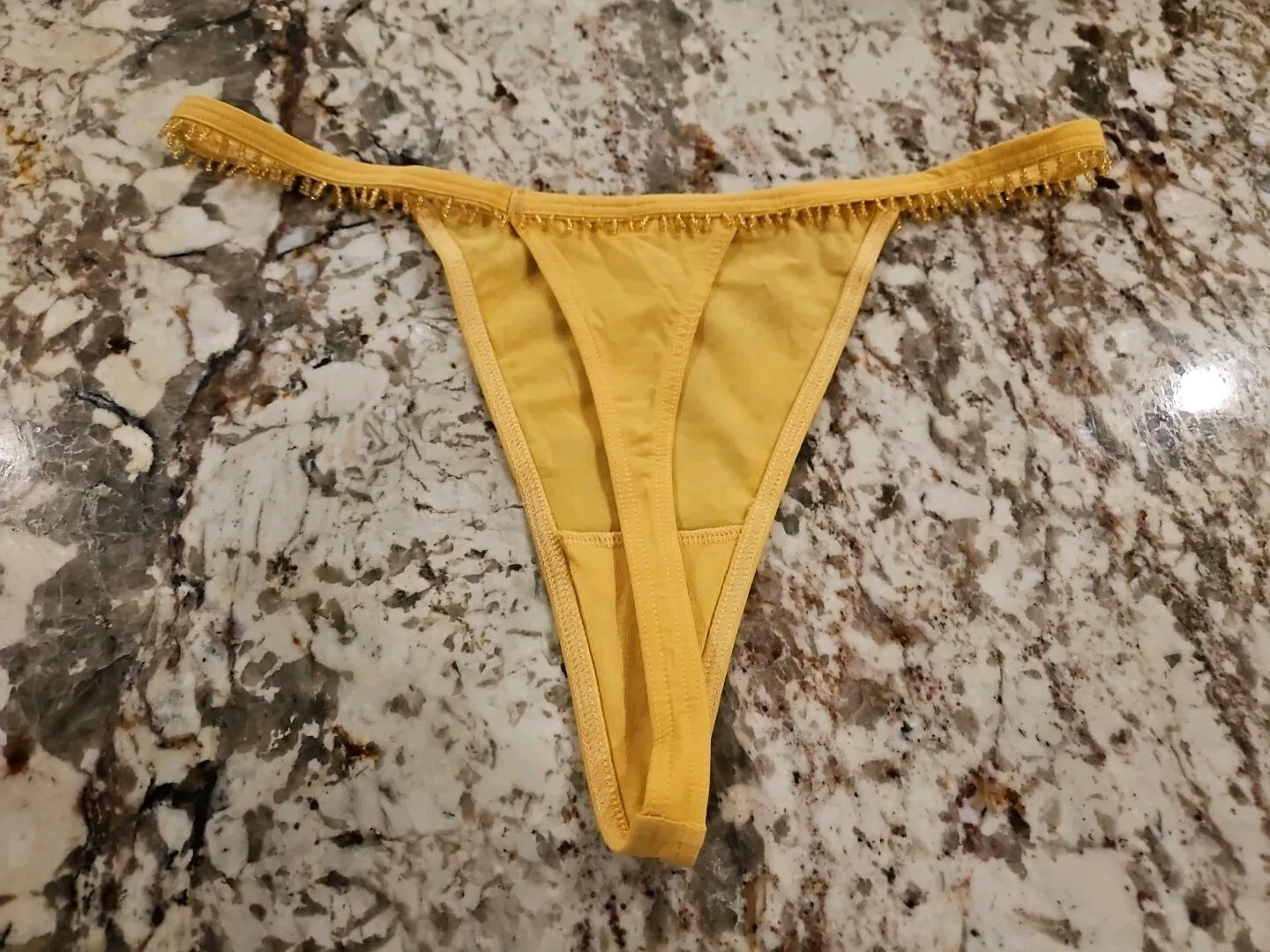 True Vintage Victoria’s Secret Beaded Thong Panty