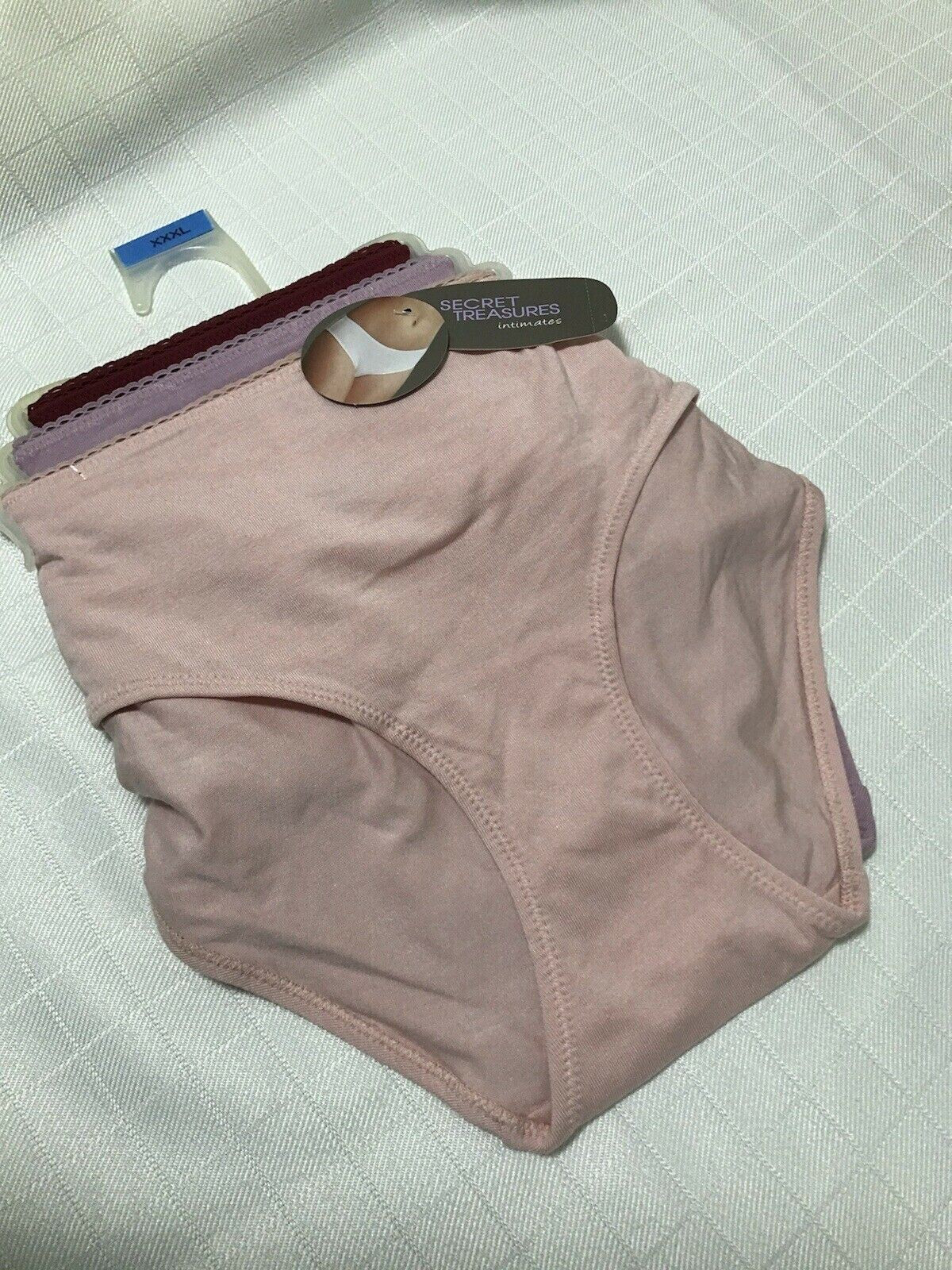 Panties 3 Pack Womens Size XXXl/3XG Hipster Modal Merlot Lavender Blush
