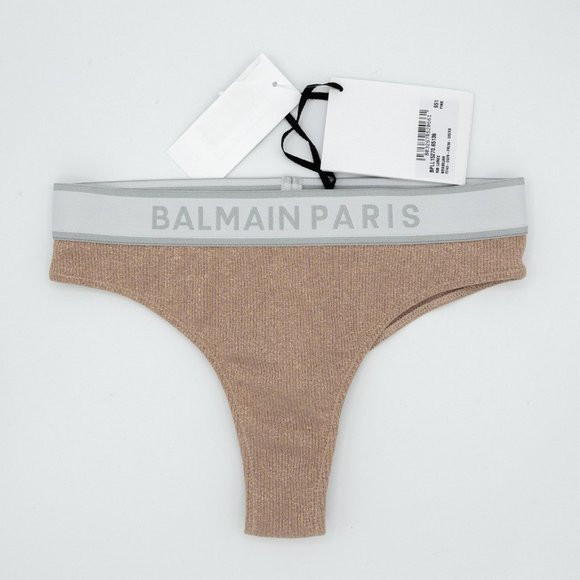 Balmain Logo Band Brazilian Panties Sz 36 / US 4