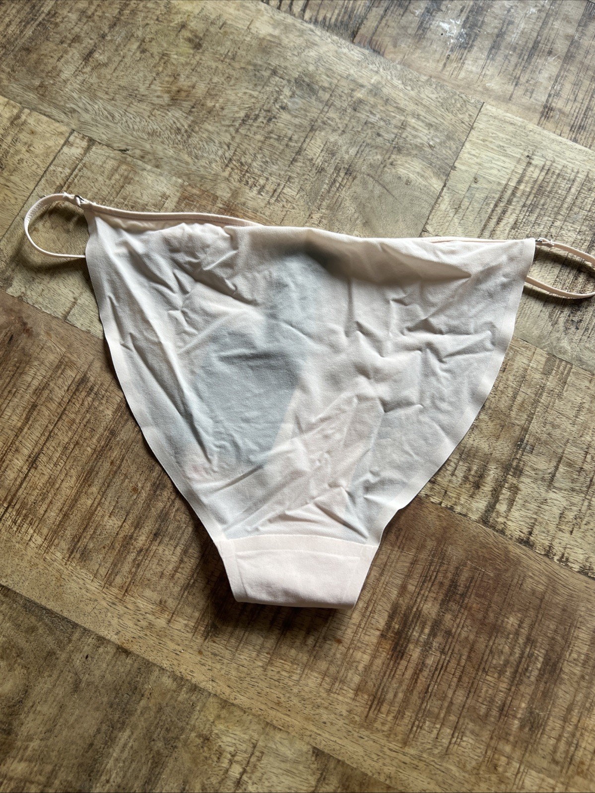 Zara Pale Pink Panty Lingerie NWTs Size Small Metal Rings
