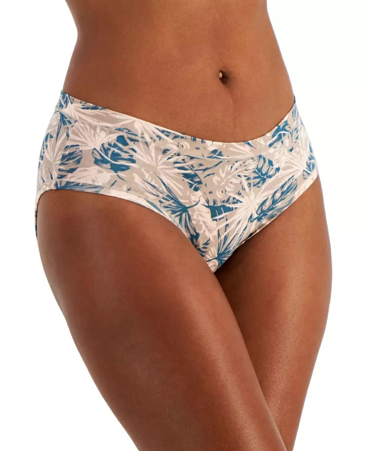 Alfani Ultra Soft Hipster Panty Underwear Tropical Leaves Multicolor L