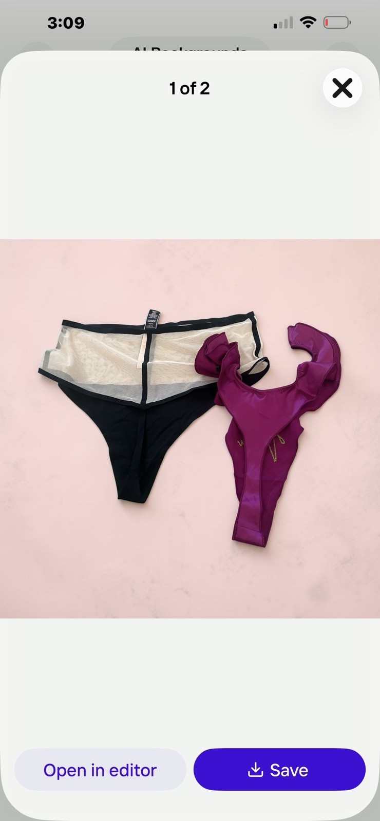 Victoria’s Secret Burgandy Thong/String Panty Set 2 Sizes Small