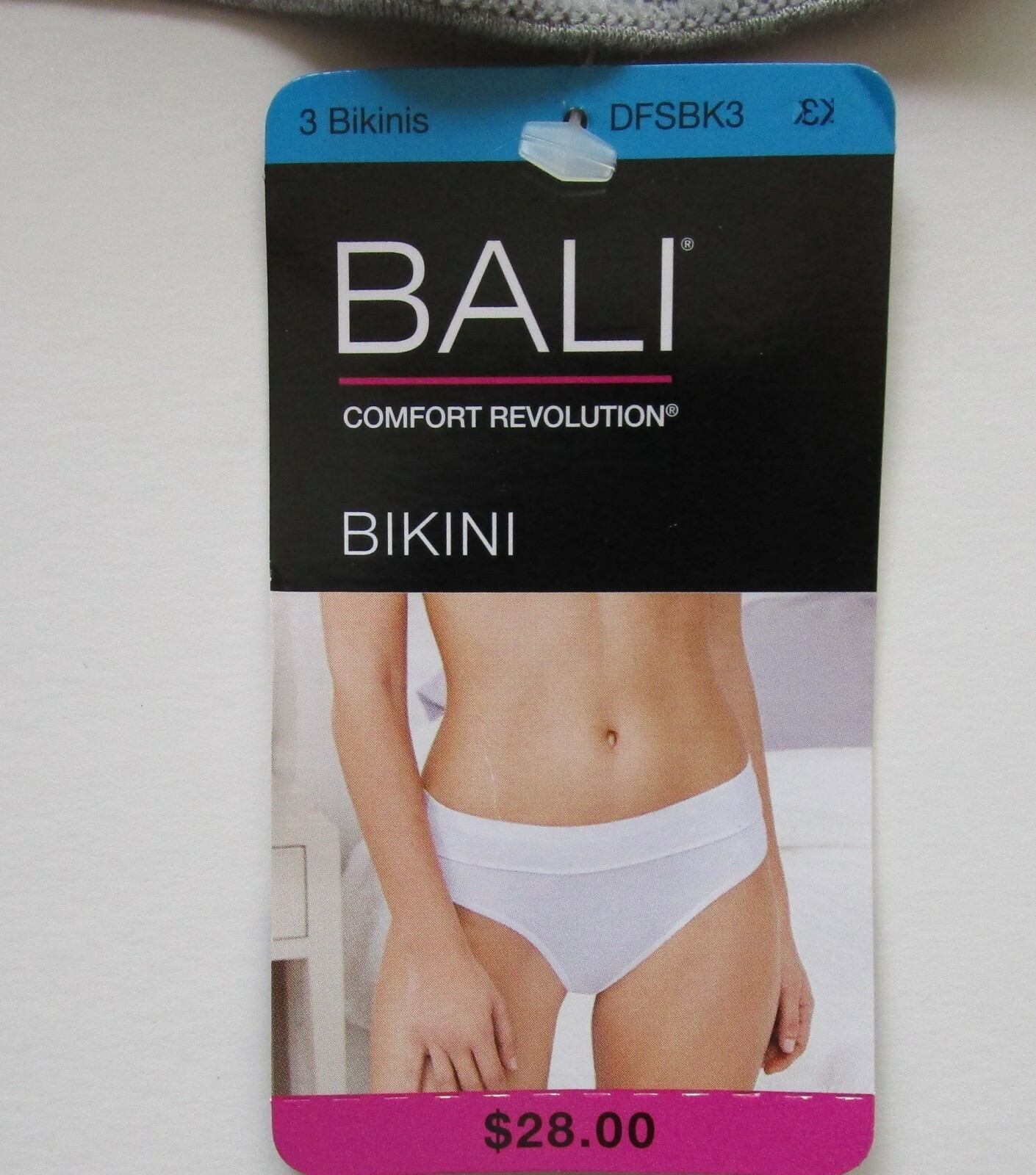 Bali Comfort Revolution Bikini 3 Pack Style DFSBK3 Size 2XL/9 NWT Retail $28