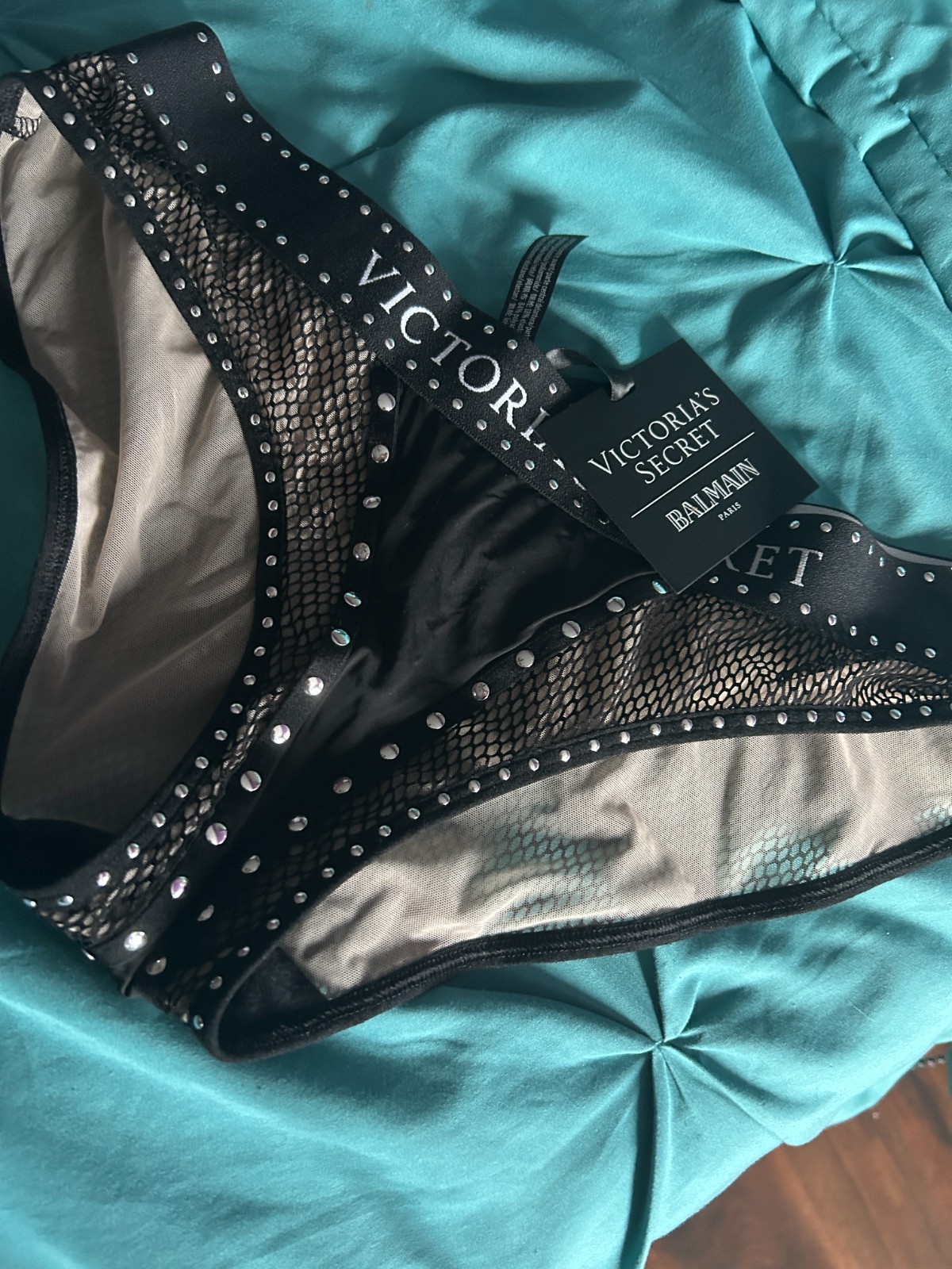 Victoria Secret/Balmain Size Medium Lace Panty New with Tags
