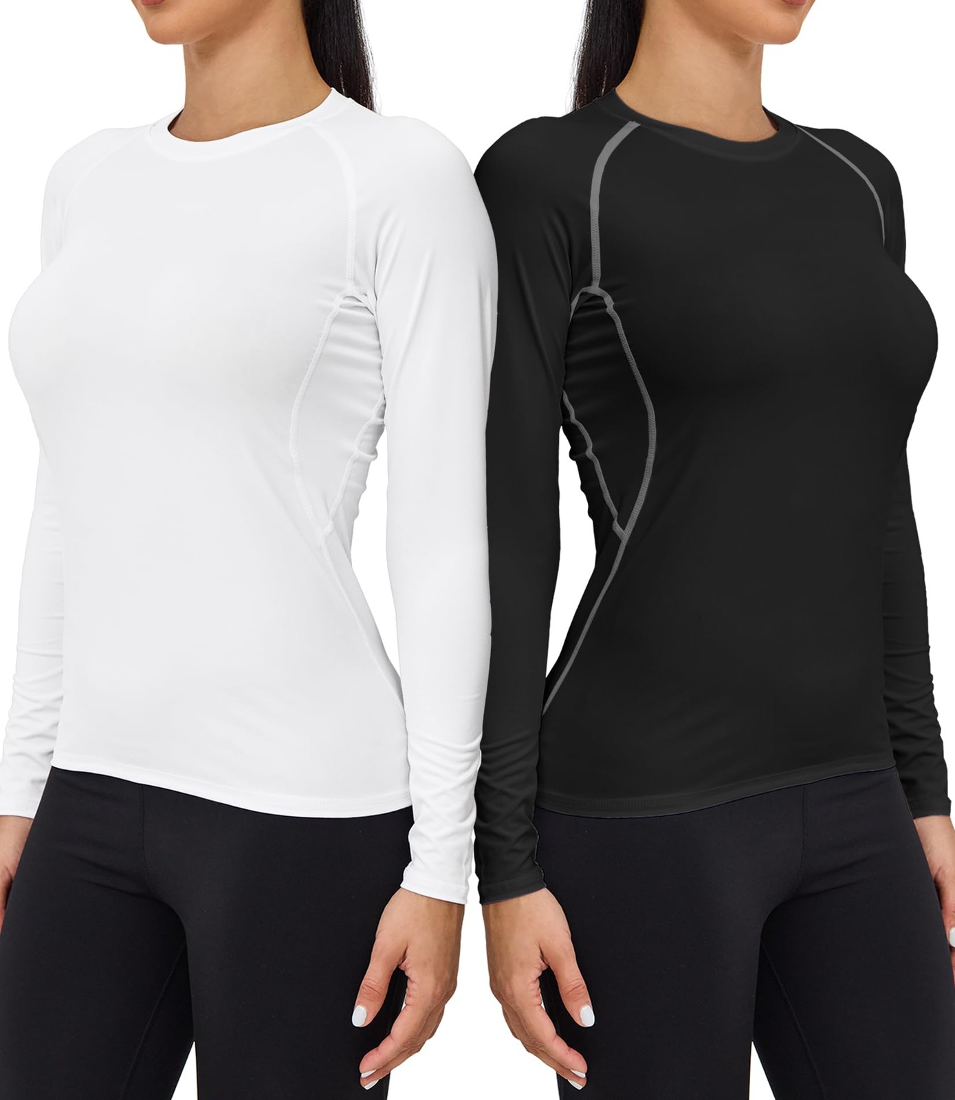 TELALEO 4 Pack Women’s Thermal Shirts Fleece Lined Athletic Tops Long Sleeve …