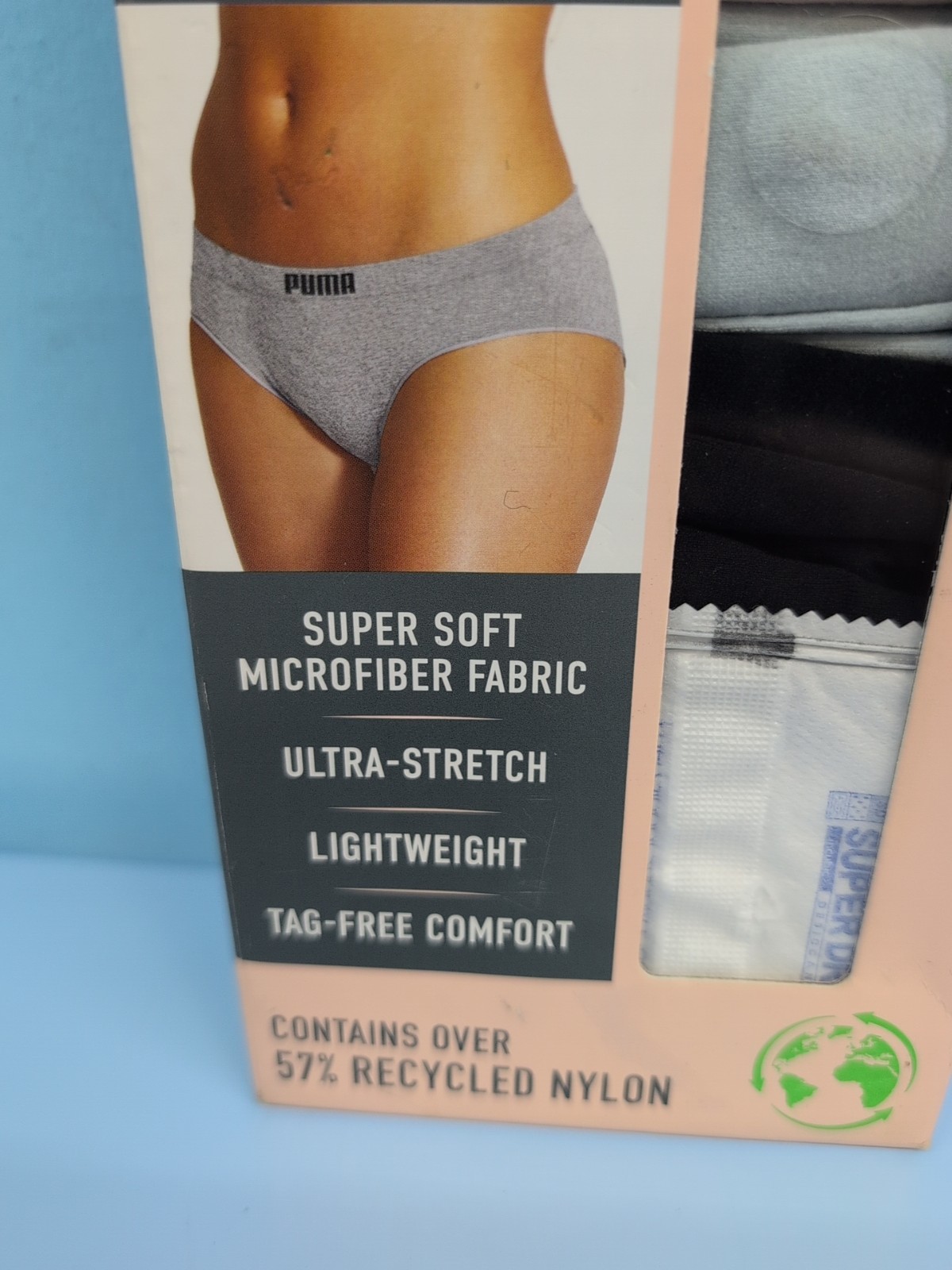 Puma 4pc Seamless Bikini Microfiber Tag Free Women’s Underwear Medium Multicolor