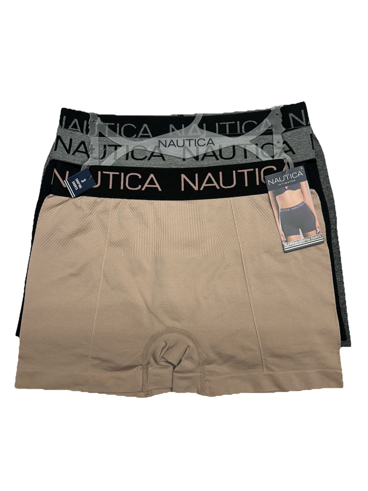 NAUTICA~3 Pack SHAPING SHORTS~MULTICOLOR~REGULAR # NT4027~ALL SIZES~GREAT FIT!