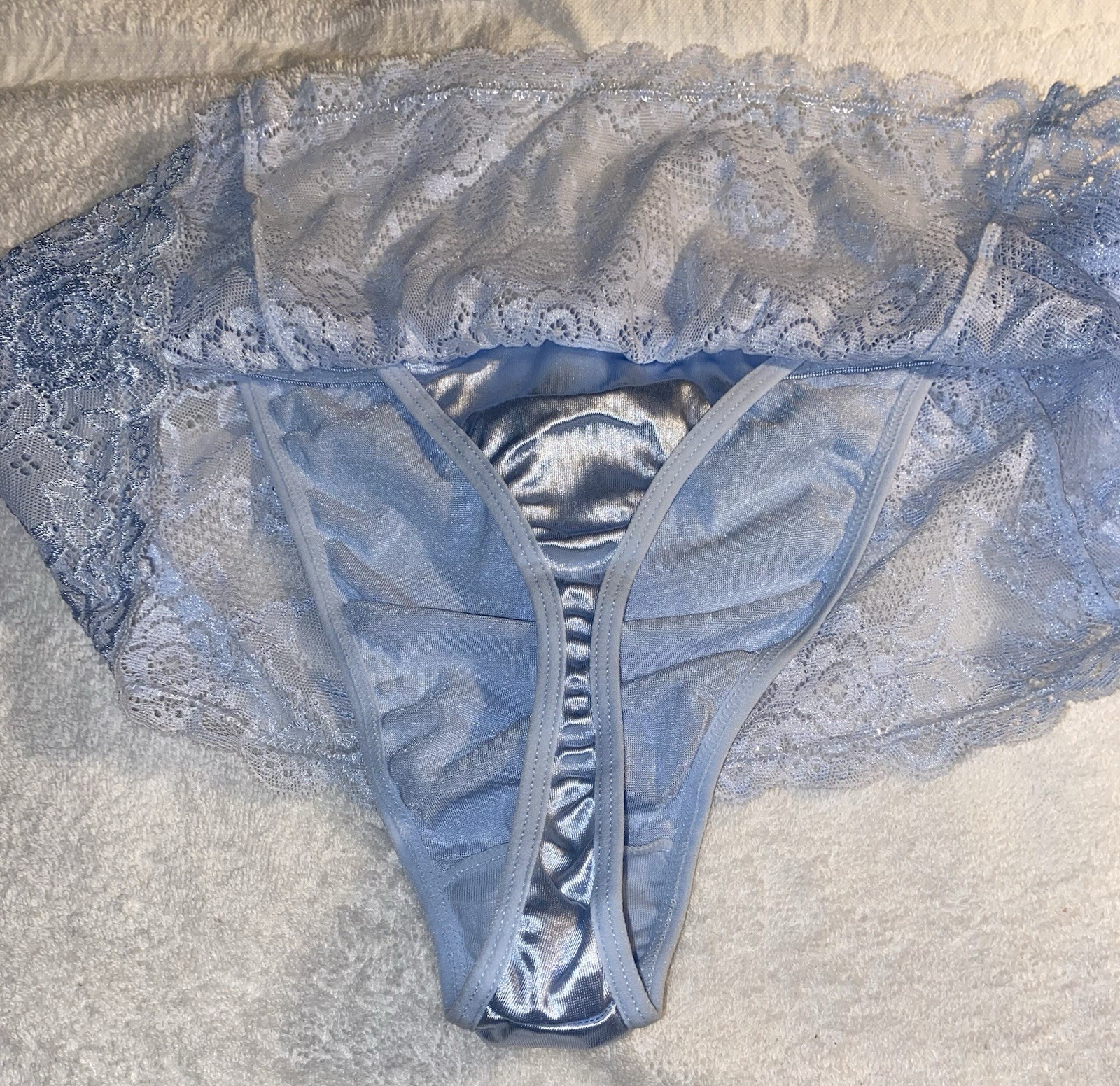 Vtg 90s Secret Treasures Second Skin Satin Thong /Skong Lace XL 8 NWT Lace Skirt