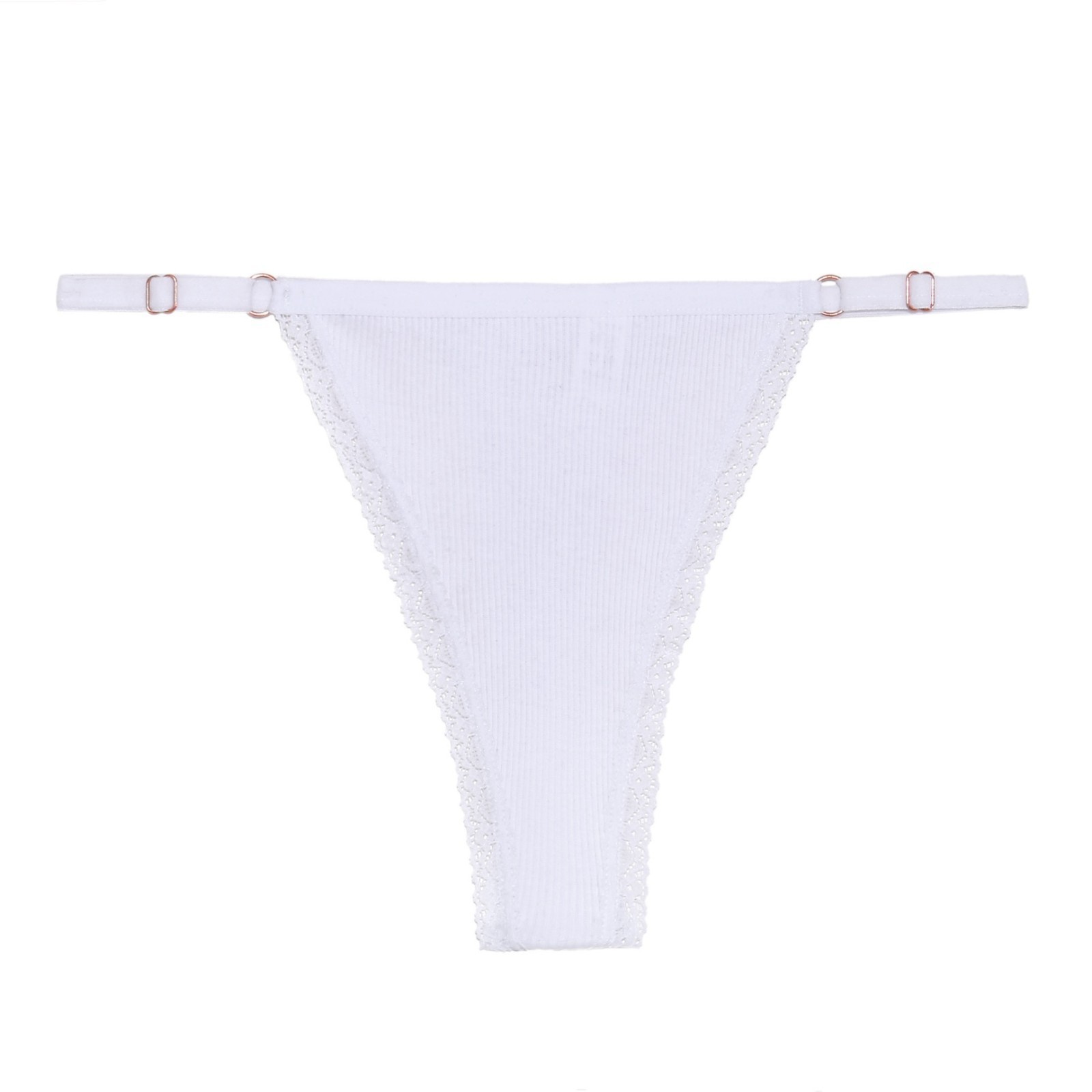 6-Pack Women’s Adjustable Lace G-String Thongs Low Rise Panties Cotton underwear