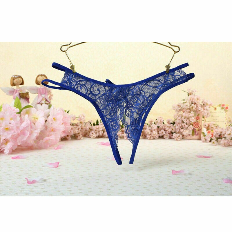 Women’s Floral Panties Crotchless Underwear Thongs Lingerie G-String Lace Briefs