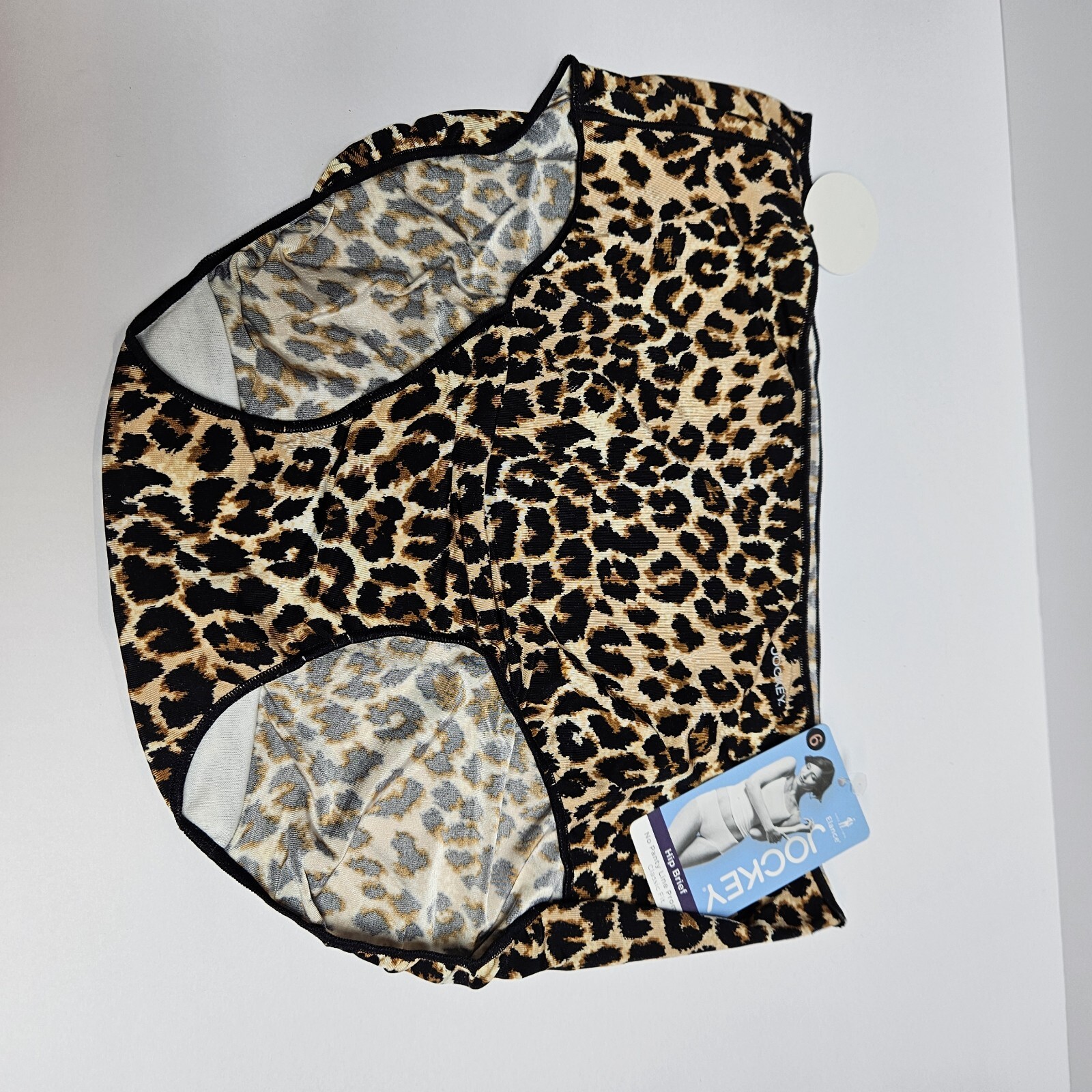Vintage Style New Jockey leopard Print(discontinued Print)Hip Brief Size 6