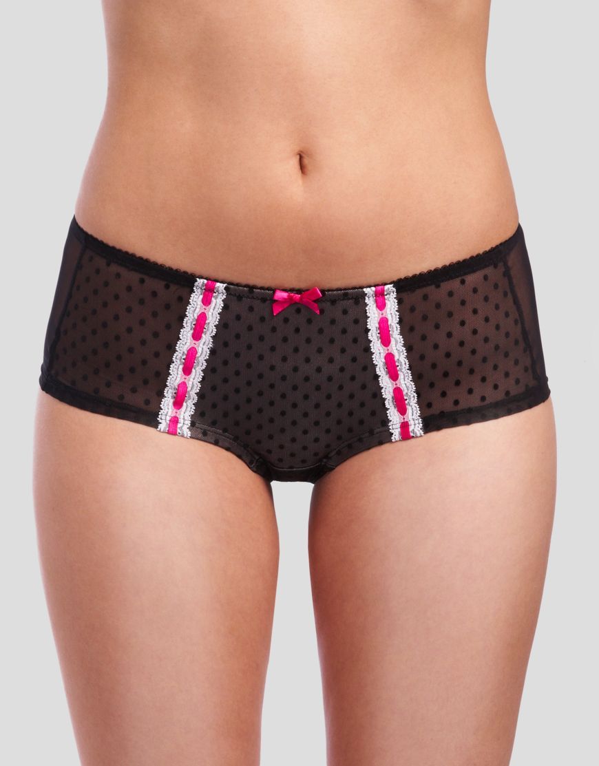 Midnight Grace Maternity Fern Flock Shorty Brief XL Black briefs knickers