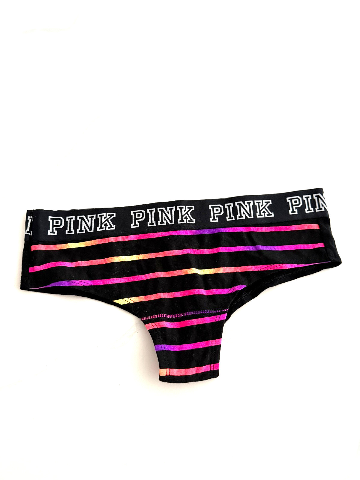 Victoria’s Secret PINK Logo Cheekster Panty Multi Ombre Stripe