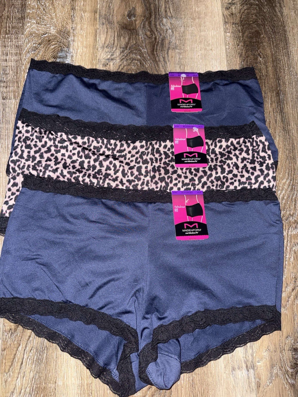 Maidenform ~ 3-Pair Women’s Boyshort Underwear Polyester Blend Stretch (A) ~ 2XL