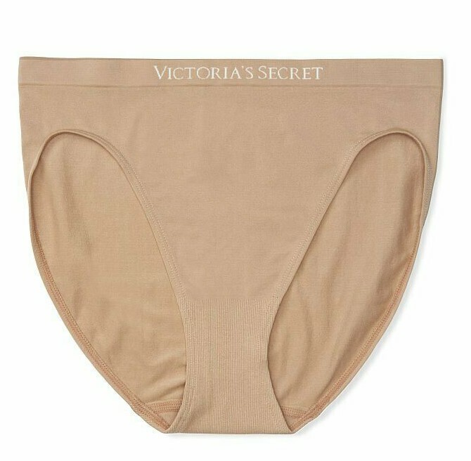 XXL Beige SEAMLESS NOSHOW FULL COVER Victorias Secret High-Leg Waist Brief Panty