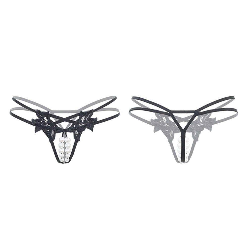 Womens Modern TBack Underwear with Beautiful Double Pearl Detailing for Comfort