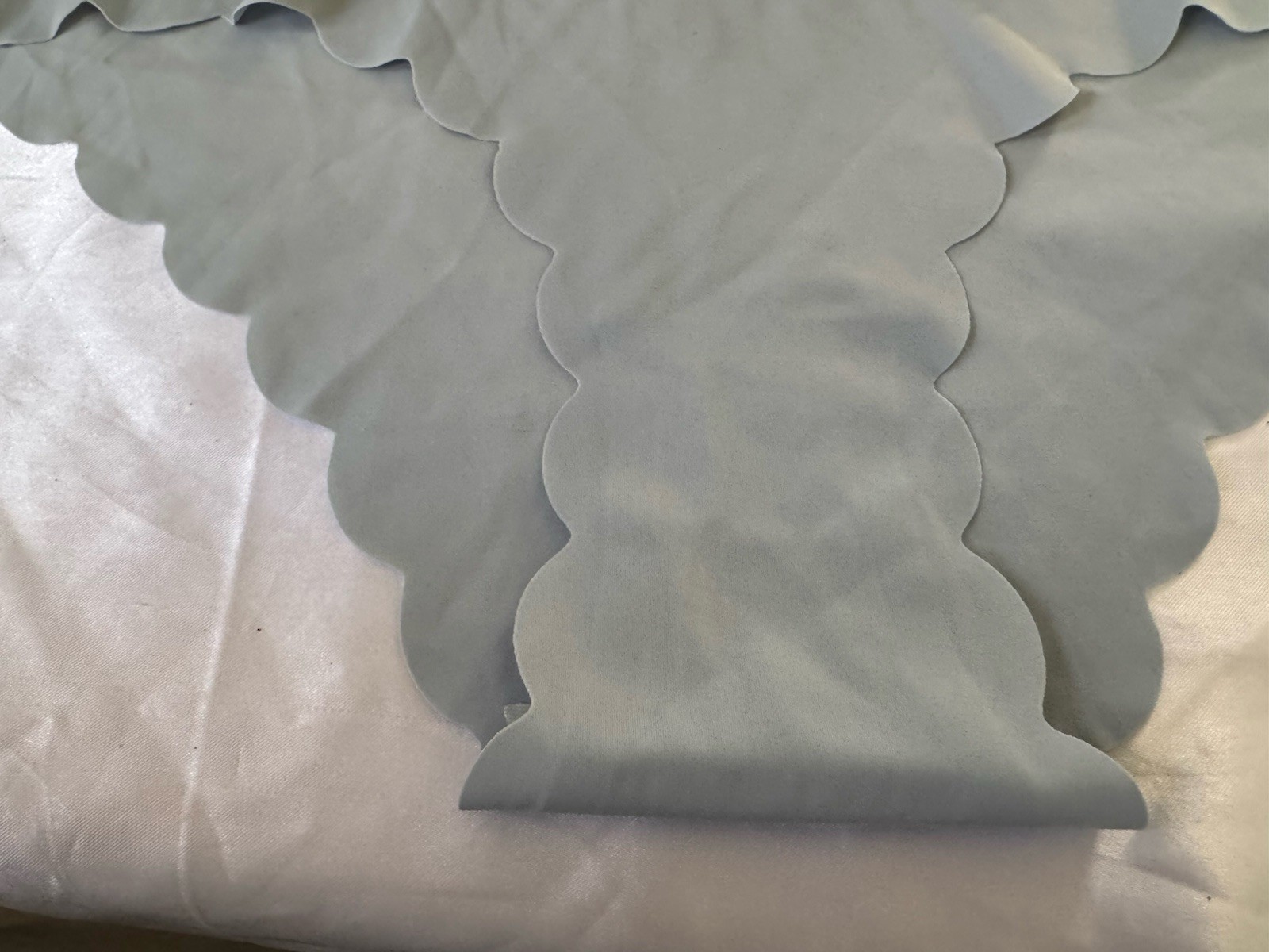 Laser Cut scallop edge Soft Light Baby Blue Cheeky Bootie Panties Sz XL