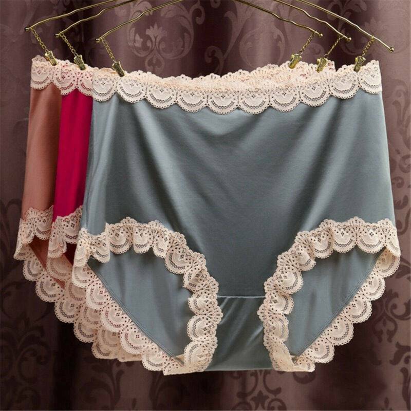 New Comfortable Satin 1 Pc High Waist Silky Ladies Briefs Boxer Knicker Women