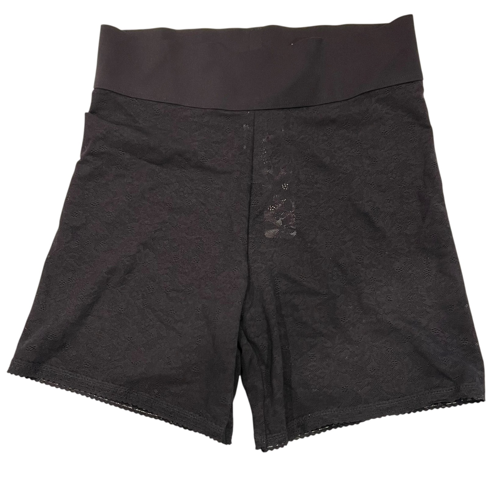 NWT AERIE Smoothez High Waisted Boyshort Pantie Sz S-M Black Lace