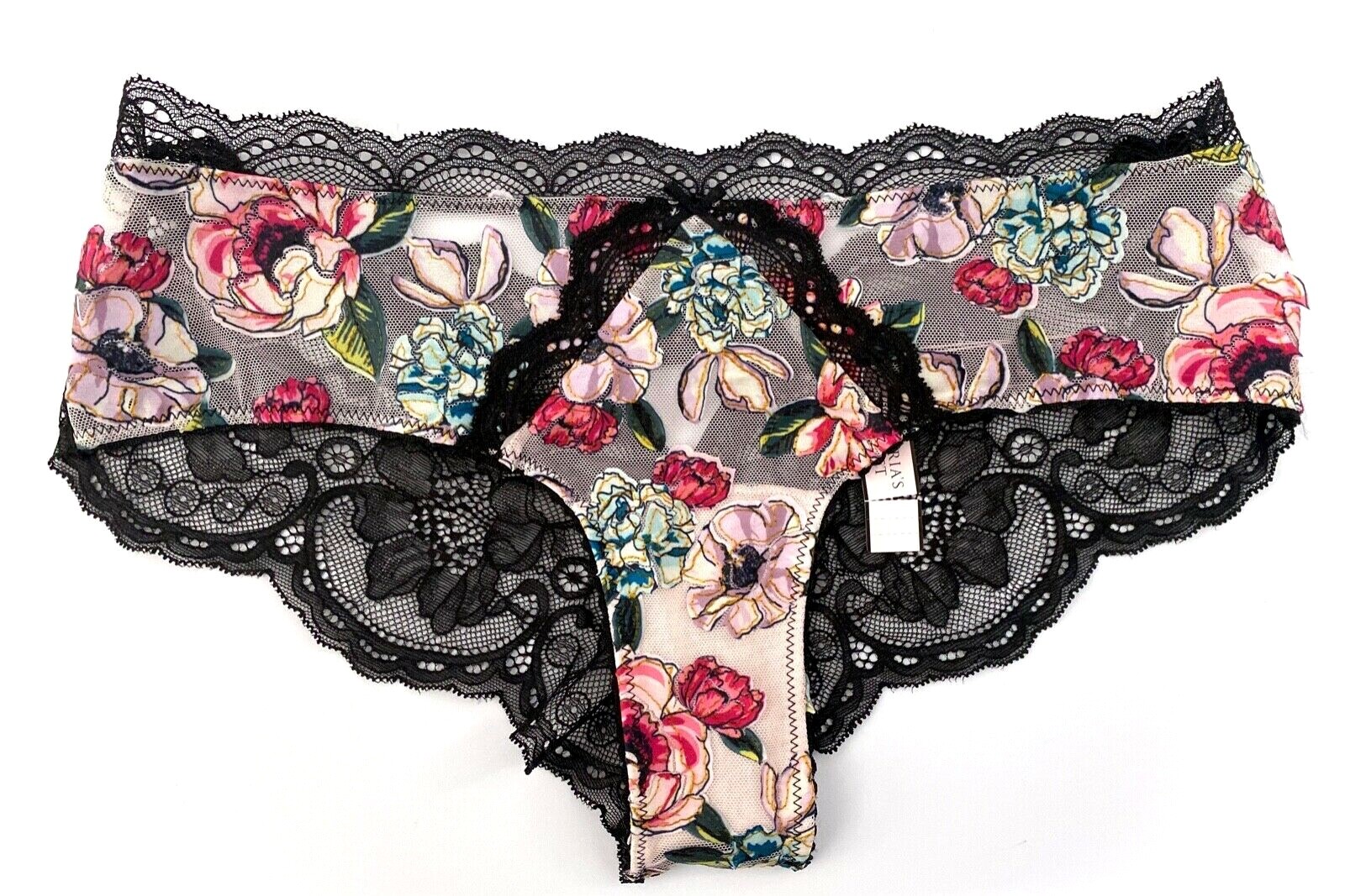 Victoria’s Secret Nwt Very Sexy Keyhole Rose Embroidered Applique Cheeky Panty M