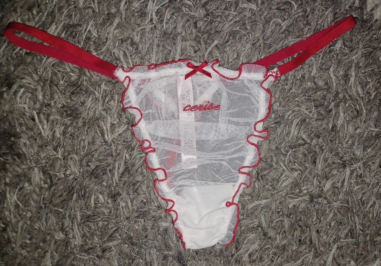 Vs Dream Angel Embroidered V String NEW SIZE XL White/red