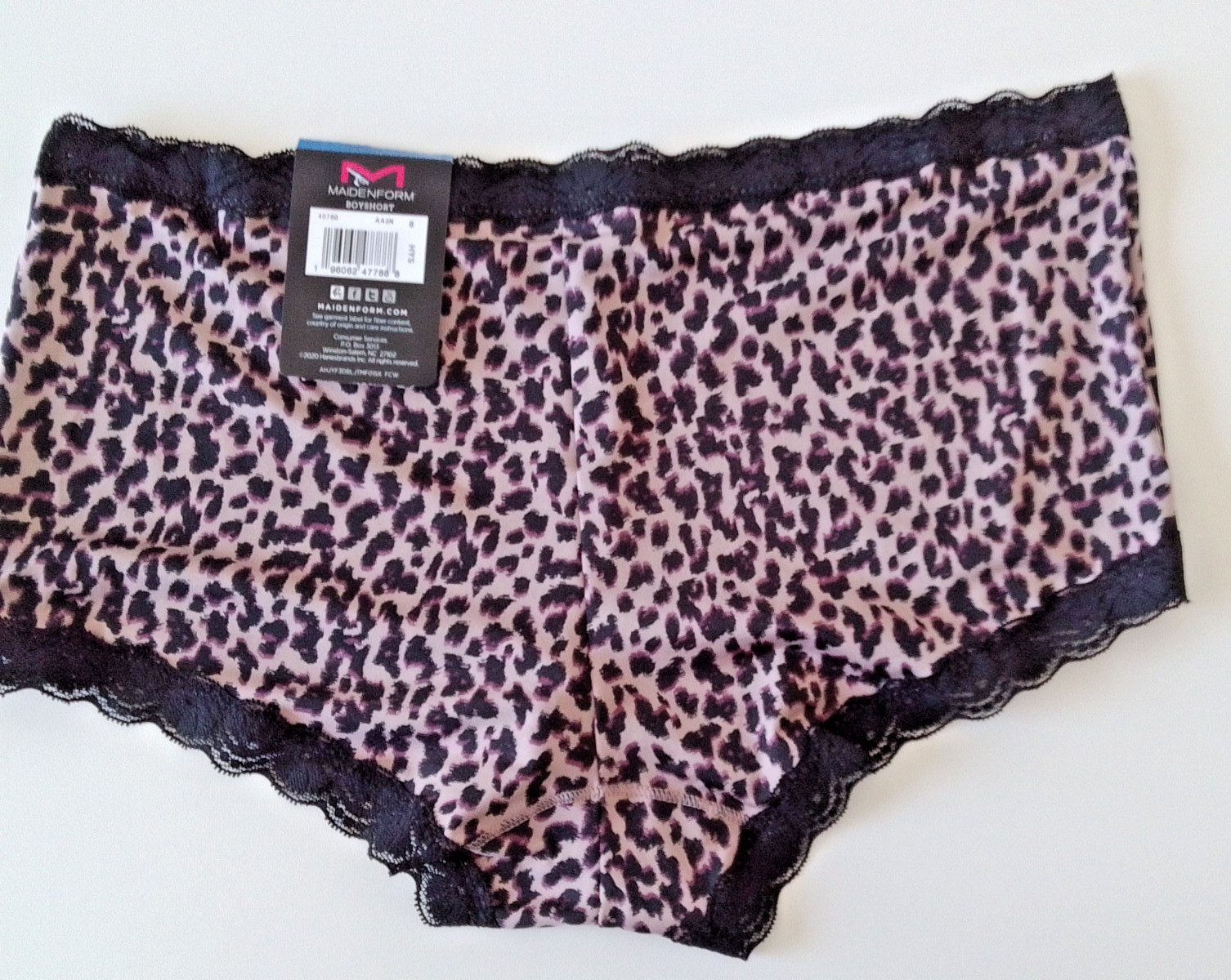 NWT TWO (2) Maidenform Boyshort Panties Size 8/XL 40760 Fabulous Fit Animal