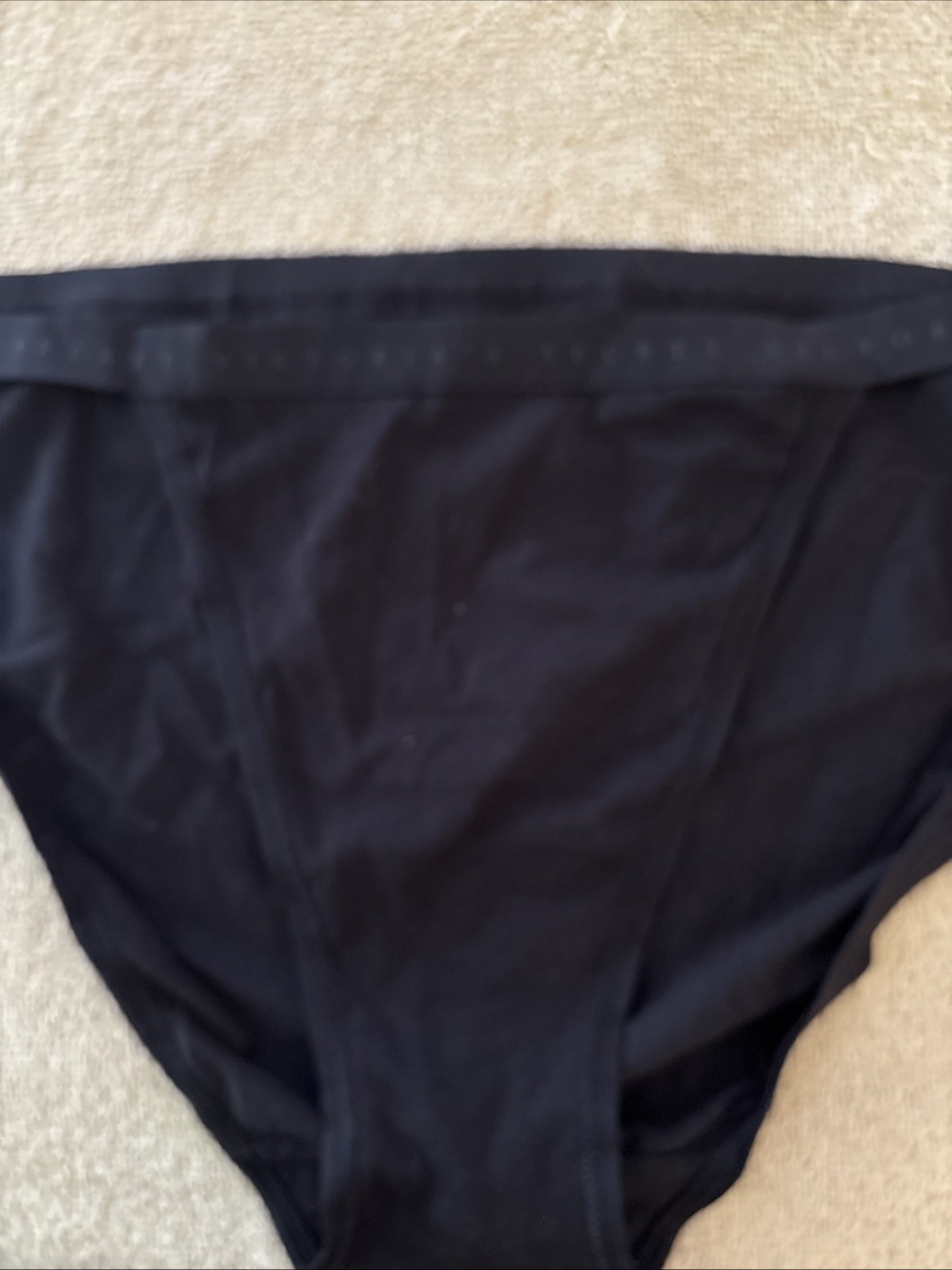 Victoria’s Secret Large, Black ,Cotton String Bikini Panty