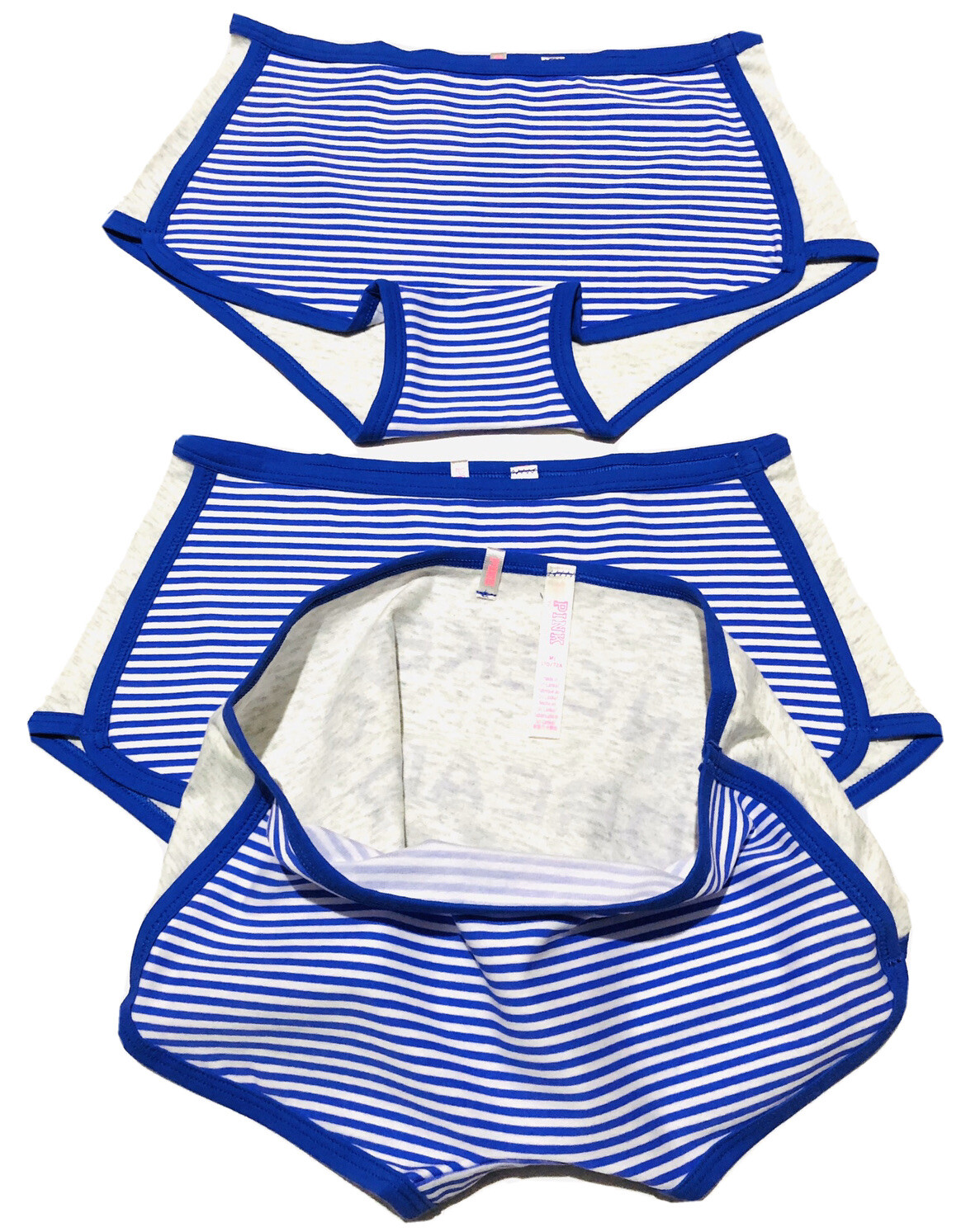 Pink Victoria Secret Boy short Boxer Weekend Dreamer In Lilac & grey 3 x Pack