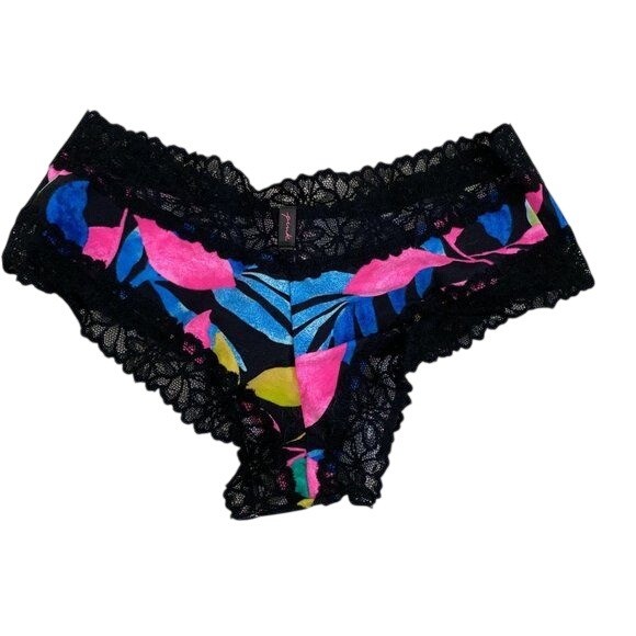 Victorias Secret Pink Cheeky Panty Bundle Lace & Floral Prints
