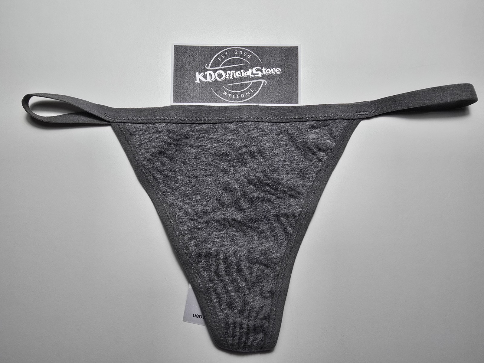 S American Eagle AERIE Cotton String Thong Undies Panties Dark Heather Gray