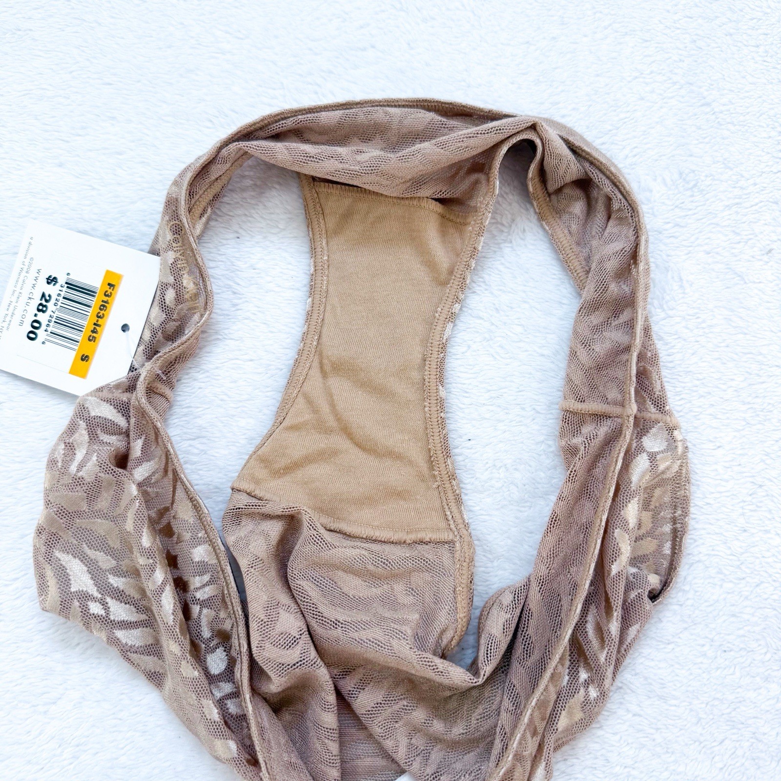 Calvin Klein Gold Print Women’s Panties Seductive Comfort Size S NWT Underwear