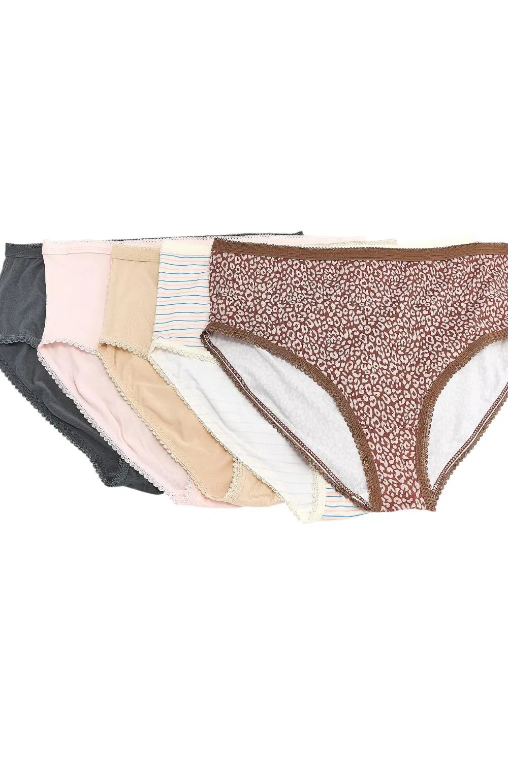 MUK LUKS Women’s 5-pack Set Cloud Knit Comfort Panty Basic