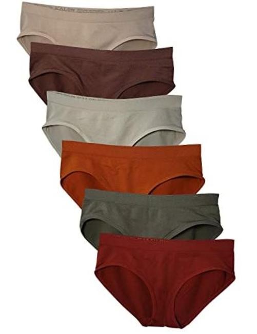 6 Pack Women’s Hipster Brief Nylon Spandex Underwear 4X-Large Earth