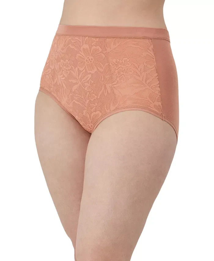 NWT 2-Pack Bali Women 2XL Breathe Lace High-Rise Brief Underwear DFCLBF Rose
