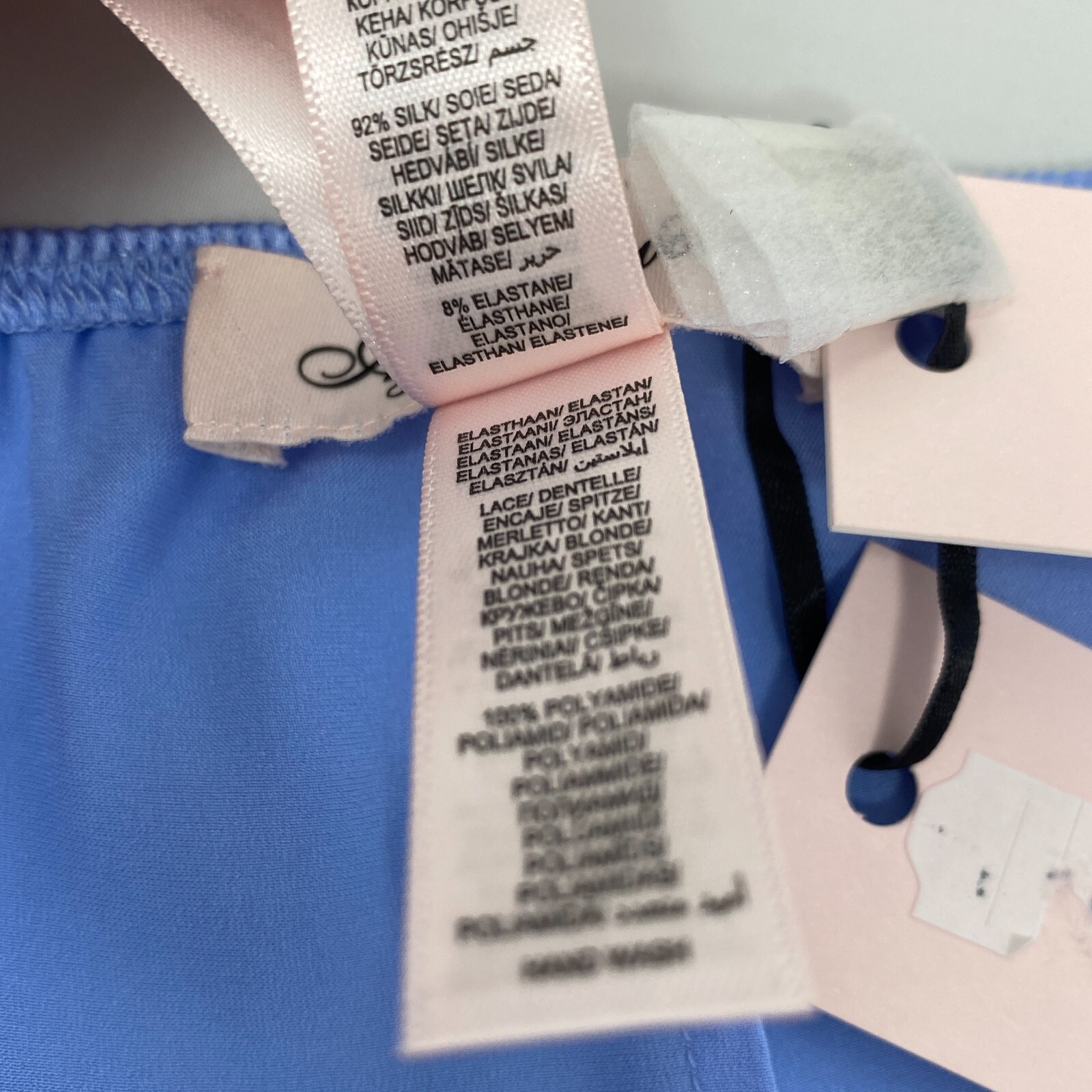 Agent Provocateur Gisele PJ Baby Blue Silk Brief AP4 Large NWT $145
