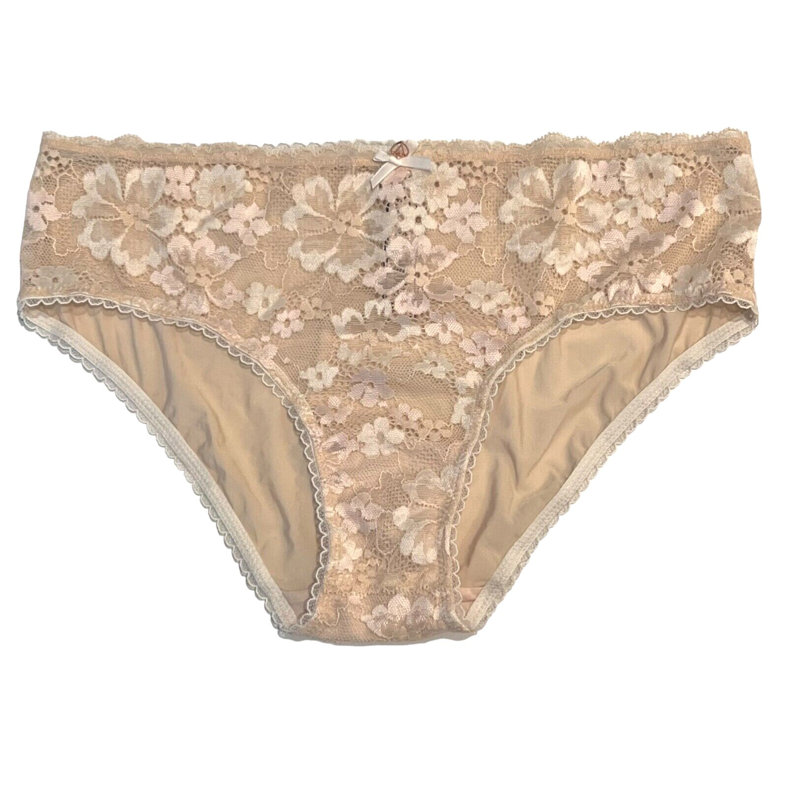 NWT VICTORIA’S SECRET Body By Hipster Hiphugger Pantie Sz XS-M-L-XL Beige Lace