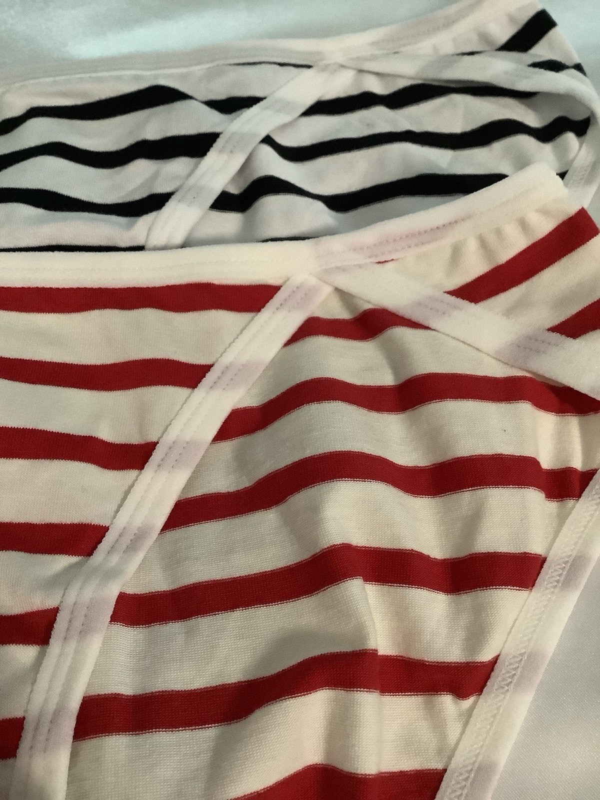 Women’s Teens Striped Bikini Panties Blue Red Pink Beach/Summer 3pk X-LARGE XL