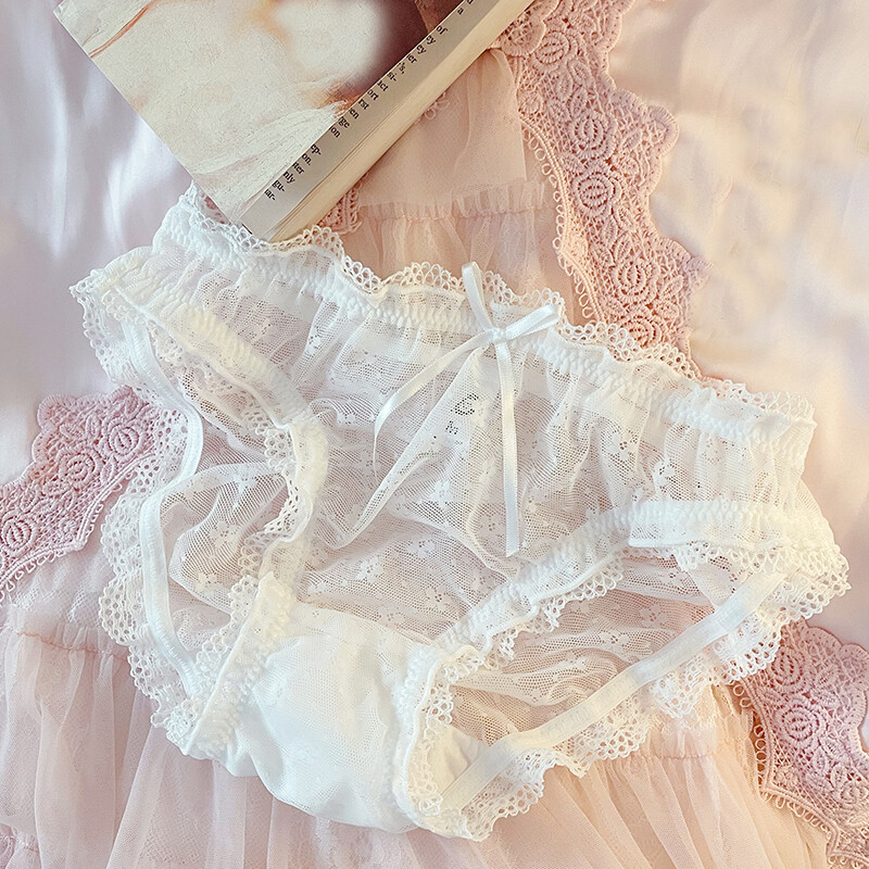 Sexy Lady Low Waist Underpants Girls Lace Sheer Panties Stretch Briefs Underwear