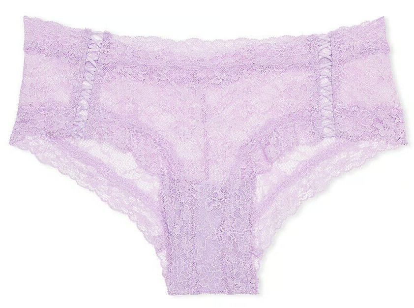 XS S M L XL XXL Lt Purple FLORAL LACEUP THE LACIE Victorias Secret CHEEKY Panty