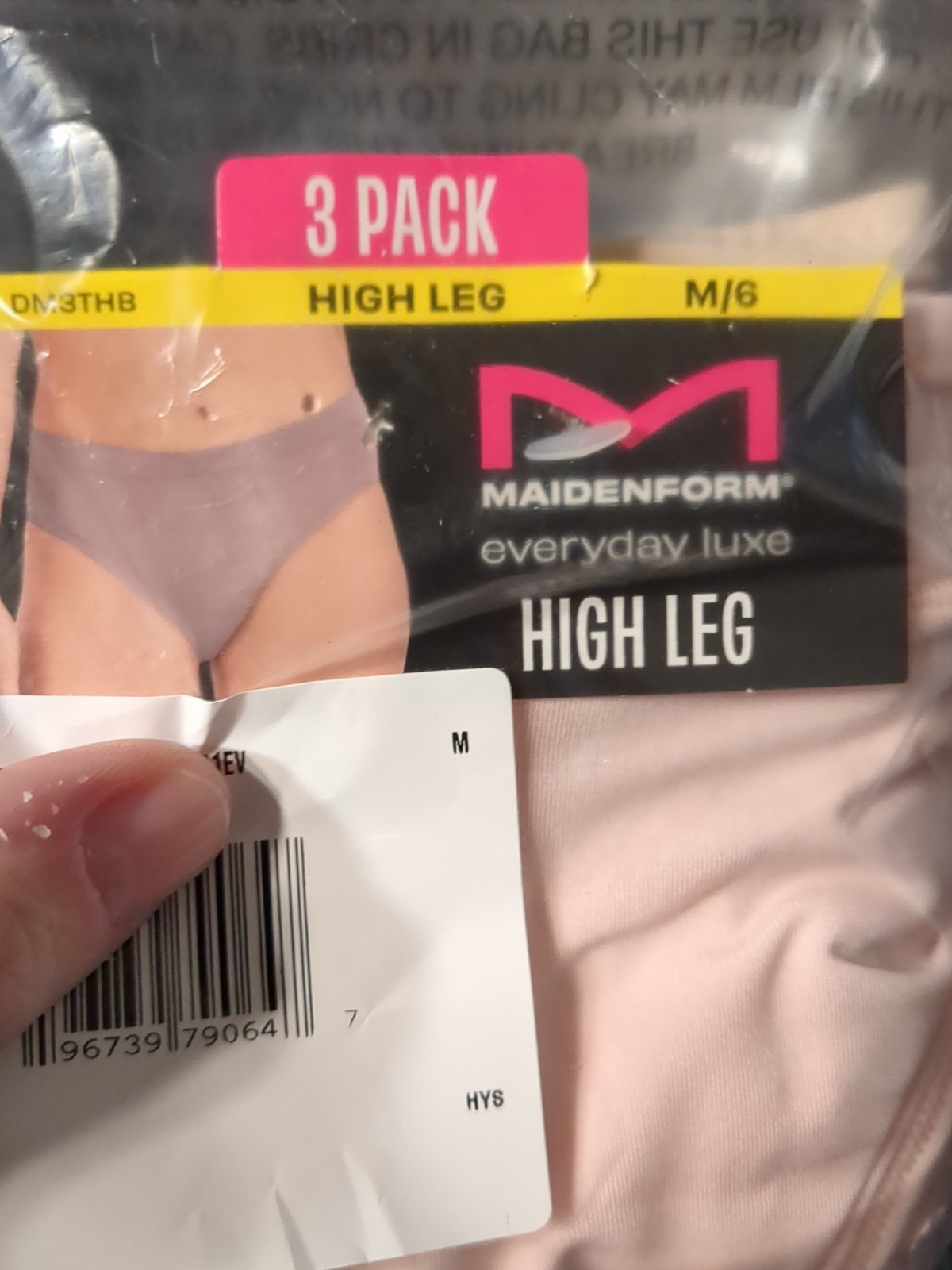 NWT Maidenform 3 Pair Everyday Luxe Sz. M/6 HIGH LEG Panties DM3THB A1EV