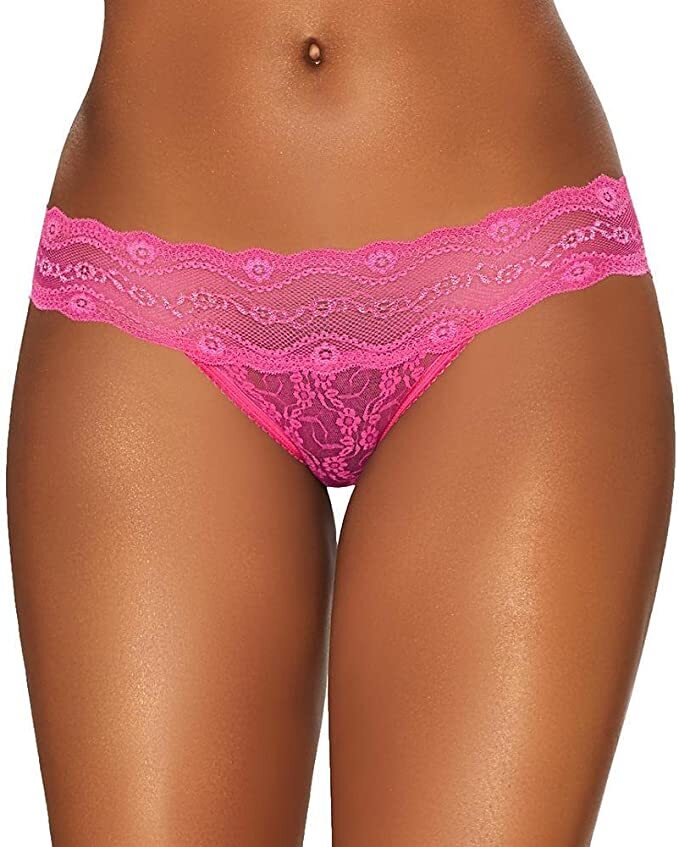 b.tempt’d by Wacoal 289086 Women’s Lace Kiss Bikini Panty, Pink Peacock, S