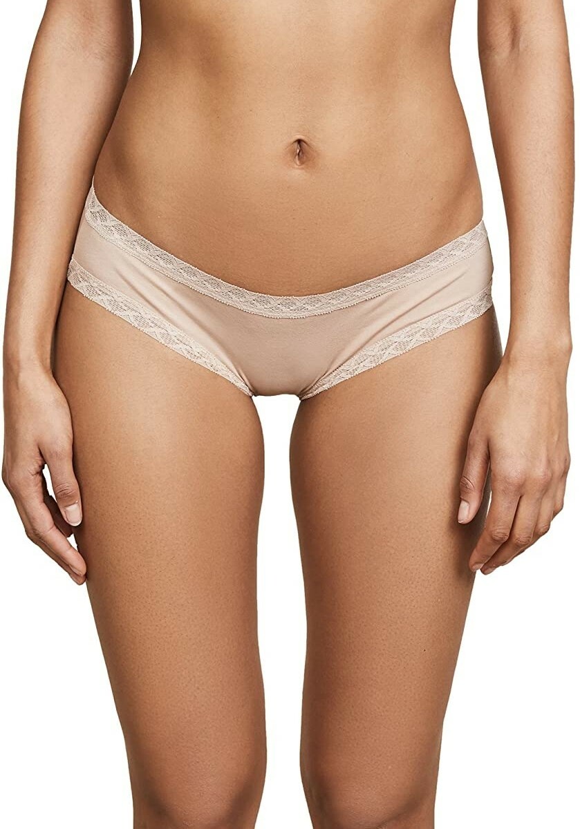 Natori 261844 Women’s Cotton Briefs Cafe Low-Rise Underwear Size XS