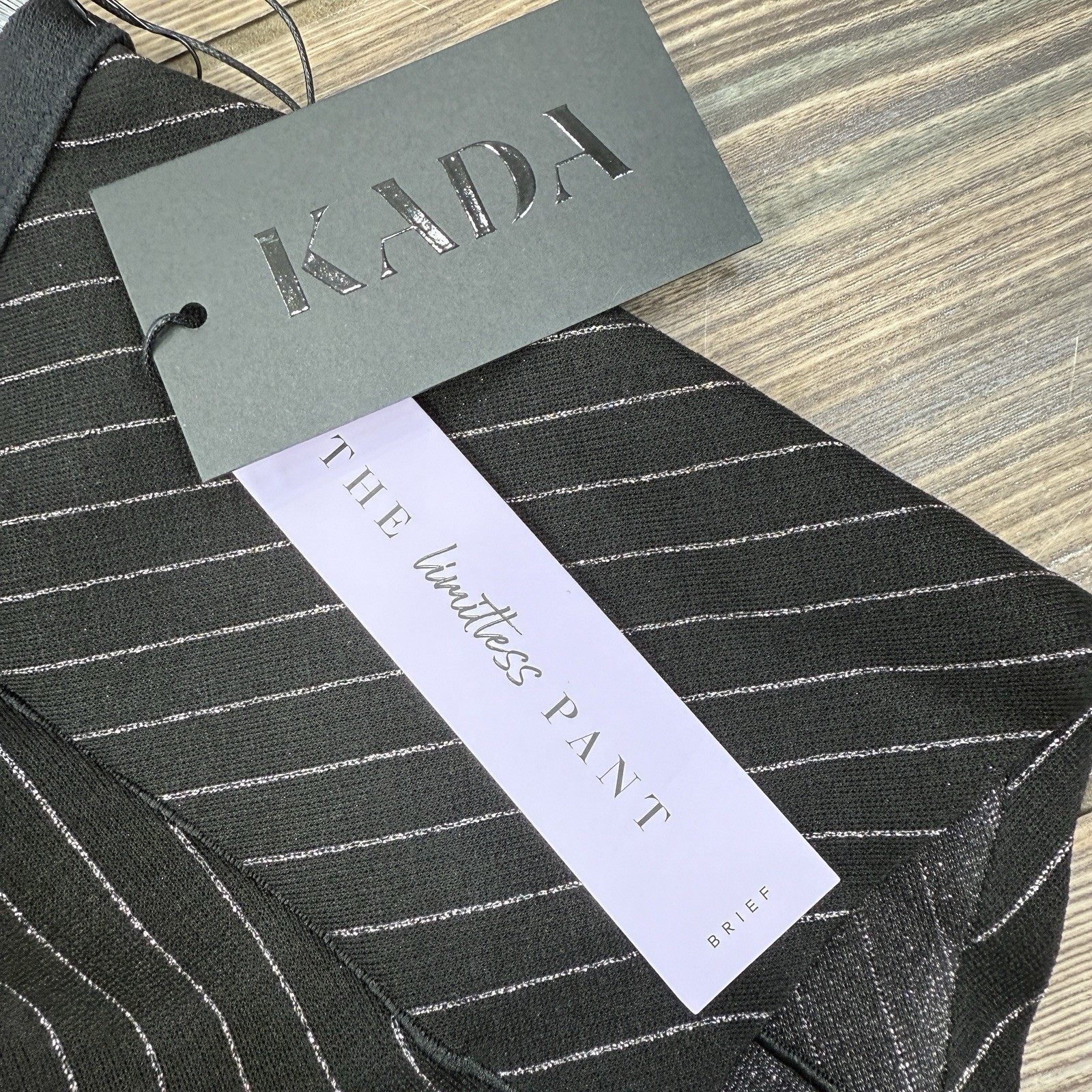 Kada Limitless Pant Brief Black Silver Lured Pinstripe Size XL Made In USA NEW