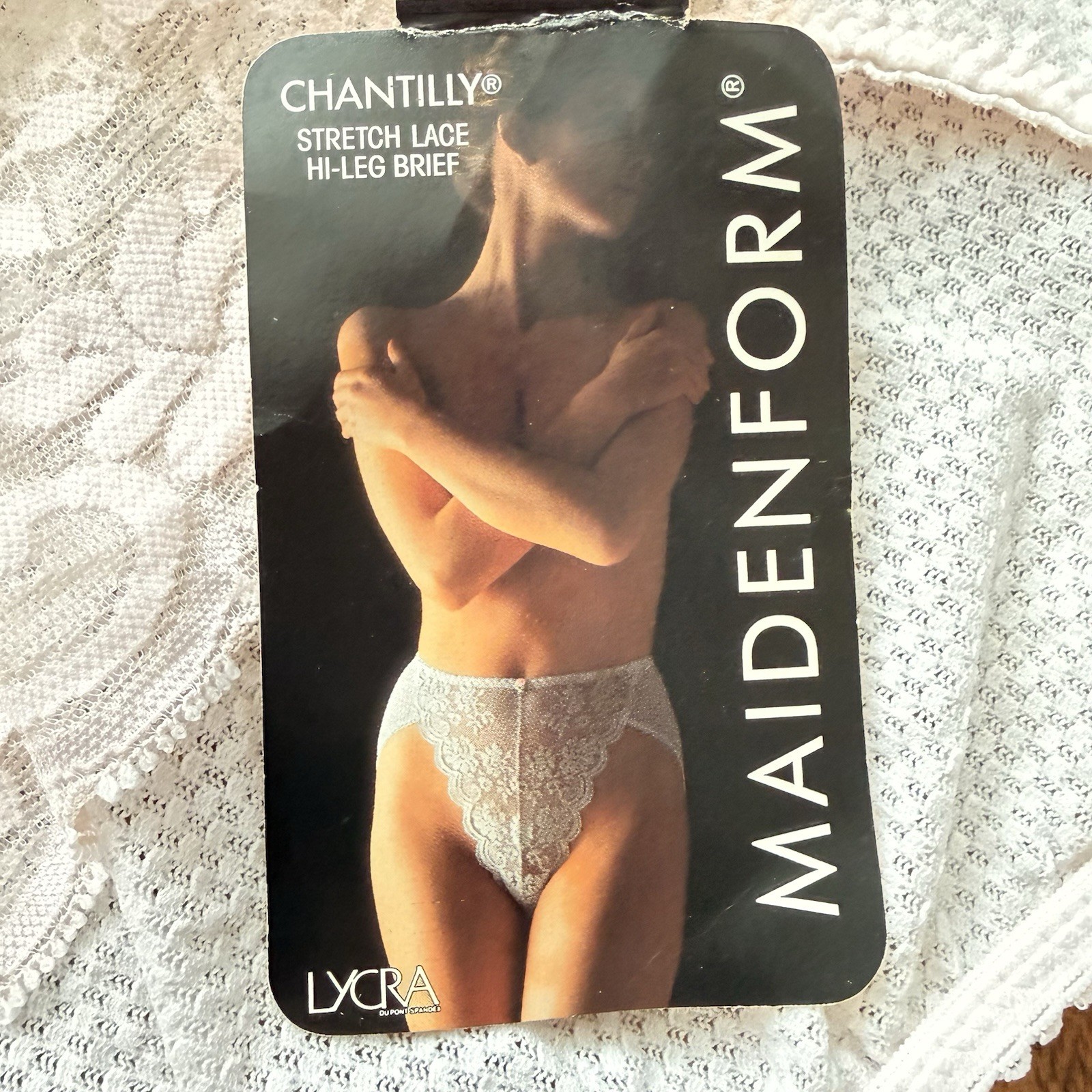 Vintage Maidenform Chantilly Panties Sz 6 Sheer Pink Lace High Leg ILGWU New