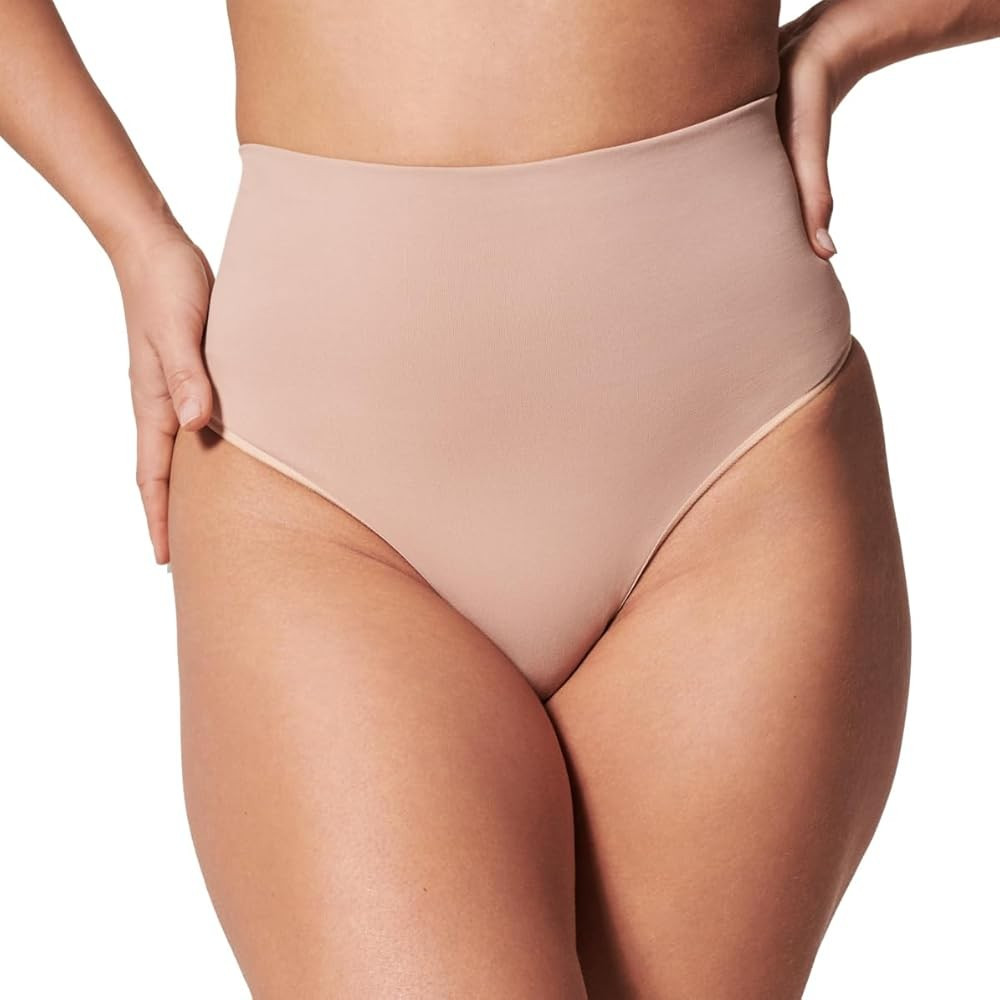 SPANX Ecocare Firm Control Shaping Thong Panty Size 2XL Toasted Oatmeal