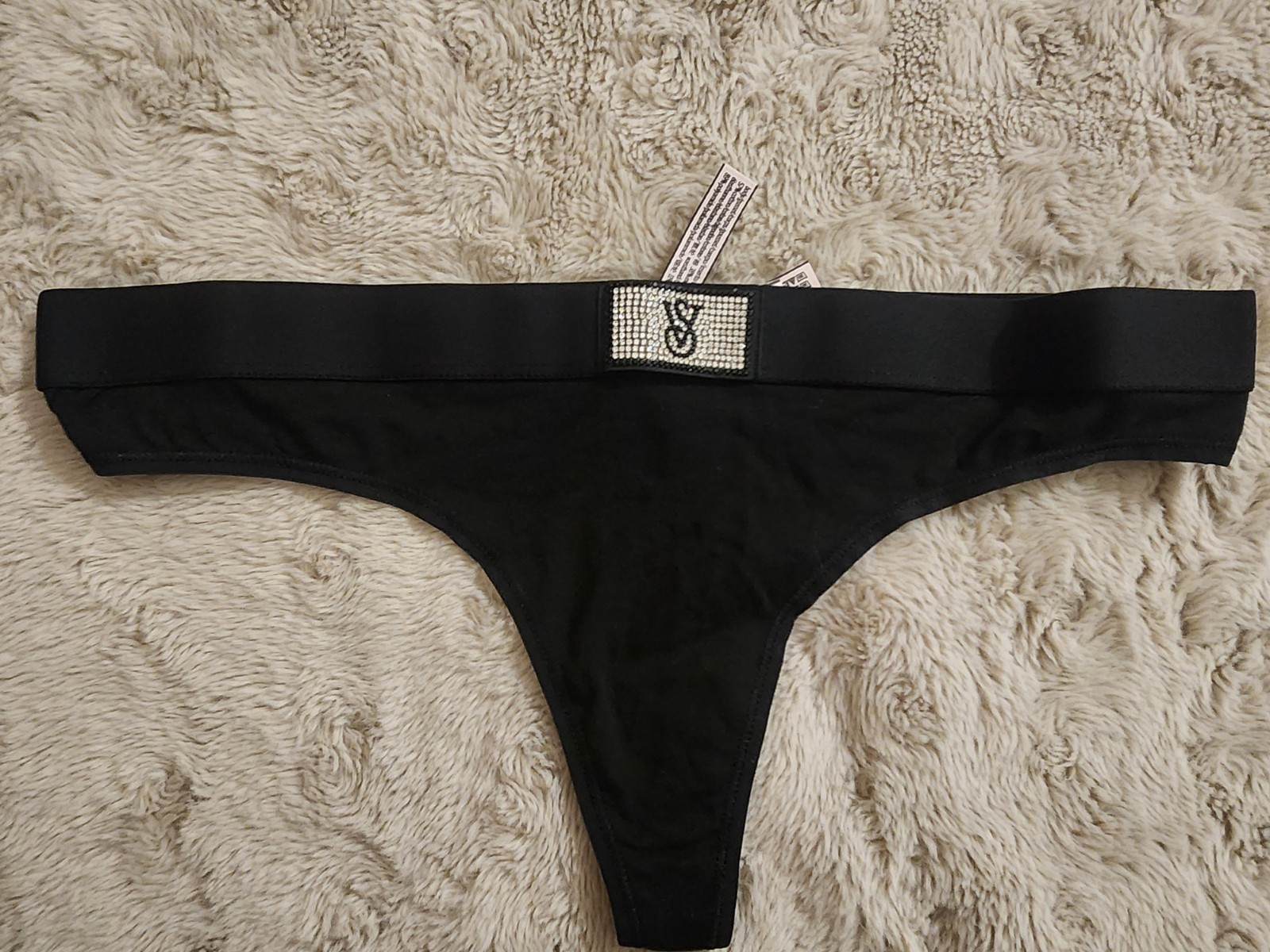 Victoria’s Secret Women’s Black Thong String Underwear Size L