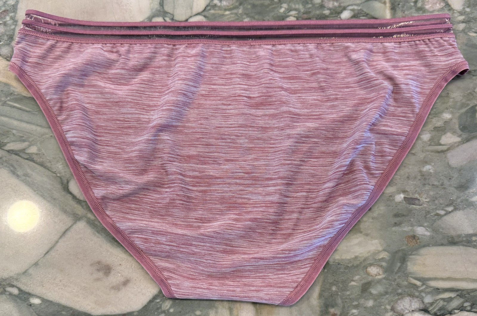 NEW Victoria Secret Everyday Perfect T-Shirt Bikini – Light Bordeaux Marl – XL