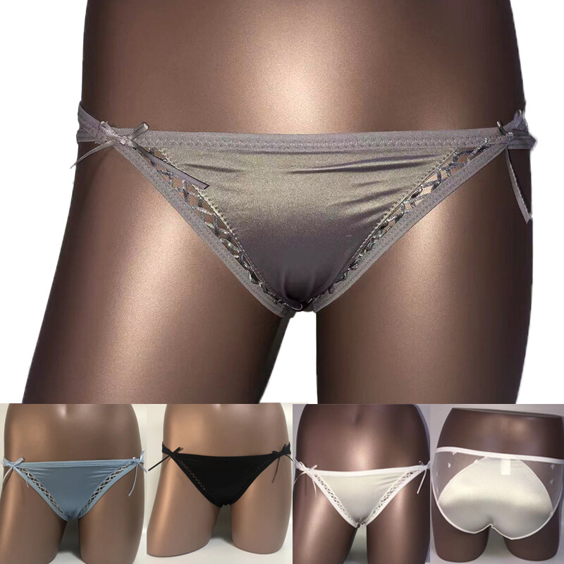 1 or 5 Pack Lot Women Satin Panties String Bikinis Lingeries Low Waist Underwear