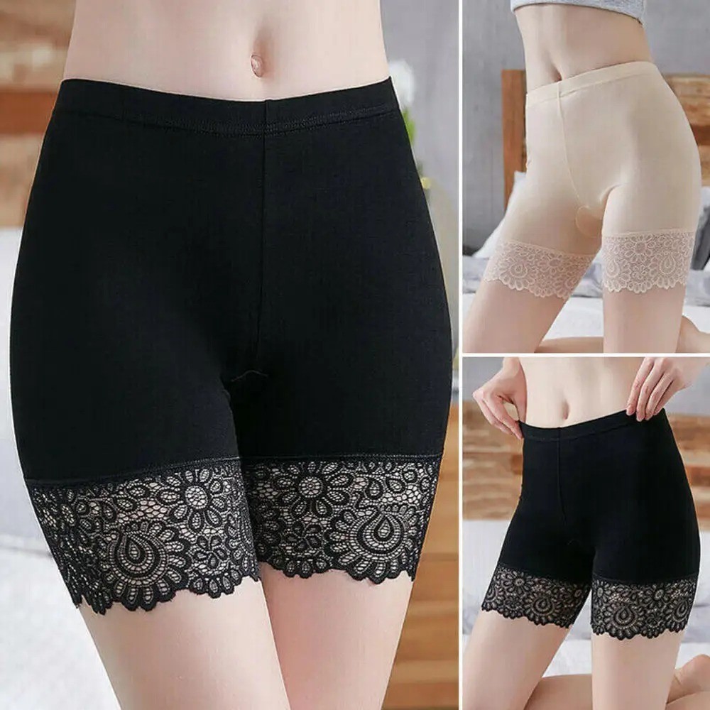 Ladies Safety Boxer Shorts Anti Chafing Long Leg Knickers High Waist Underwear