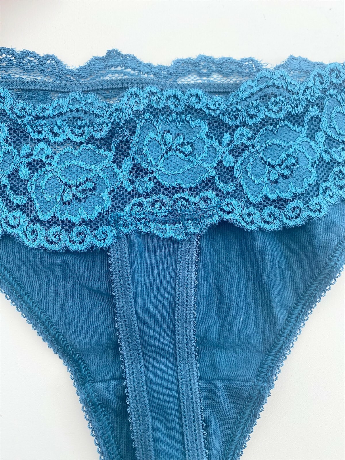 Ladies 5 Pack Thongs GEORGE Multi-Pack Lace Top Cotton Knickers Underwear NEW